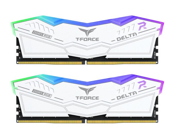 TeamGroup T-FORCE Delta RGB 64GB 32GBX2 DDR5 6000MHz RAM White - Tech Spot TeamGroup T-FORCE Delta RGB 64GB (32GBX2) DDR5 6000MHz RAM, White