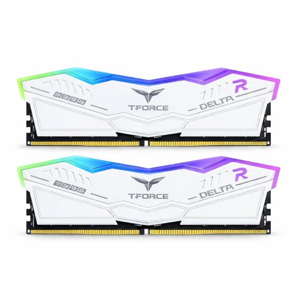 TeamGroup-T-FORCE-Delta-RGB-Ram-DDR5-64GB-32GBX2-6000MHz-CL38-White