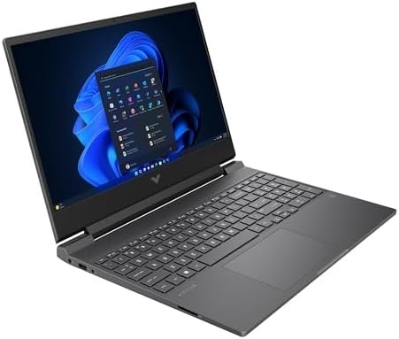 HP Victus 15 Silver - View 3 - Tech Spot HP Victus 15 Gaming Laptop Silver - Keyboard View