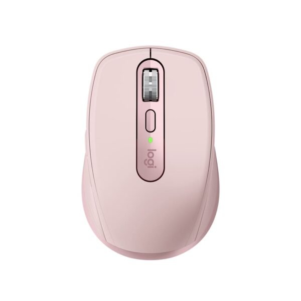 Logitech MX Anywhere 3S compact wireless mouse top view in Rose color
